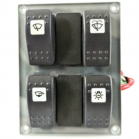 Panel Elektryczny 4 Przełączniki 125 x 95 mm