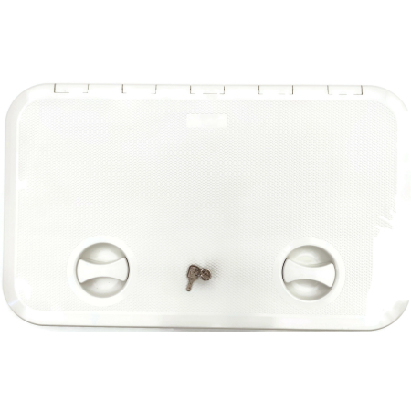 Luk Europa PCV 600 x 360 mm Biały z Zamkiem