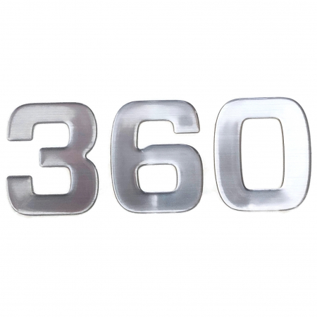 Naklejka 3D Szczotkowane Aluminium "360"