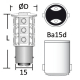 Żarówka LED 12V/24V BA15D 1.5W 150 lm 3000K