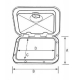 Luk Europa PCV 600 x 360 mm Biały z Zamkiem